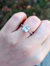 Load image into Gallery viewer, Custom 14K Rose Gold Moissanite Diamond Engagement Ring