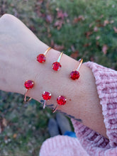 Load image into Gallery viewer, Light Siam Red Swarovski Balance Cuff Bangle - Marie&#39;s Exclusive Color