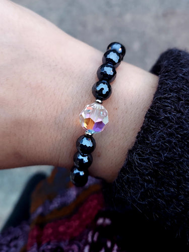 Marie's Exclusive Mystic Black & Crystal AB Stash Bracelet