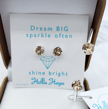 Load image into Gallery viewer, Exclusive Light Silk Crystal Stud Earrings