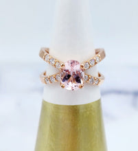 Load image into Gallery viewer, 14K Rose Gold Morganite &amp; Diamond Ring - One Of A Kind