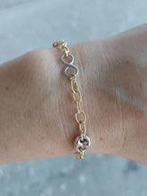 Load image into Gallery viewer, 14K Two Tone Infinity Bracelet