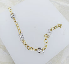 Load image into Gallery viewer, 14K Two Tone Infinity Bracelet