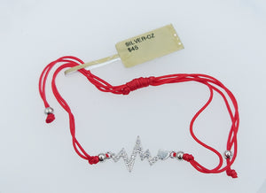 Heartbeat Bracelet - Red Adjustable