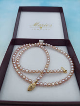 Load image into Gallery viewer, Pink Pearl Romance Necklace