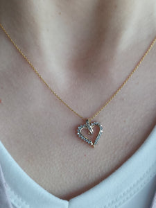 Doorbuster 10K Diamond Heart Necklace