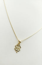 Load image into Gallery viewer, Lucky Four Leaf Clover &amp; Chain - 10K Yellow Gold