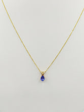 Load image into Gallery viewer, 14K Yellow Gold Tanzanite &amp; Chain