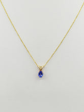 Load image into Gallery viewer, 14K Yellow Gold Tanzanite &amp; Chain