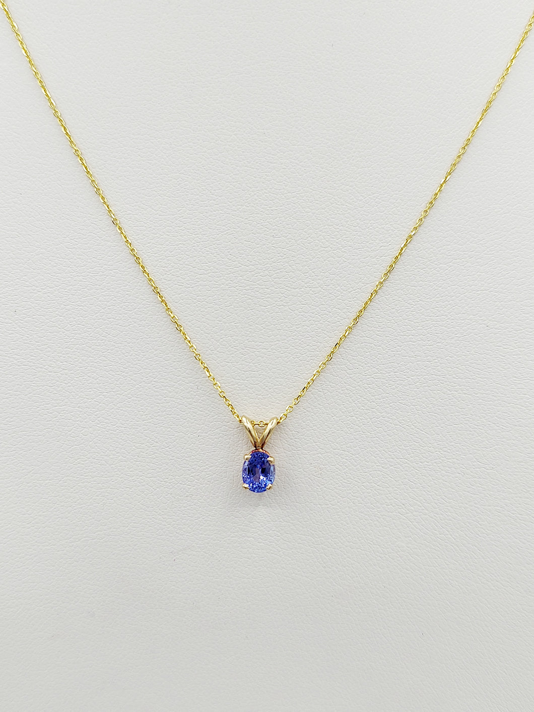 14K Yellow Gold Tanzanite & Chain