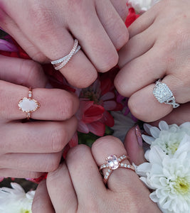 Two Tone Diamond Criss Cross Ring