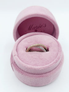 Two Tone Diamond Criss Cross Ring