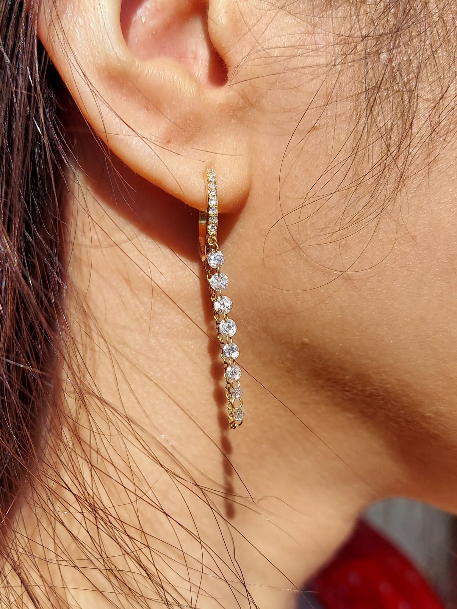 Floating diamond earrings Clearance