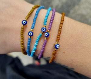 Evil Eye Beaded Bracelet - Lenny and Eva