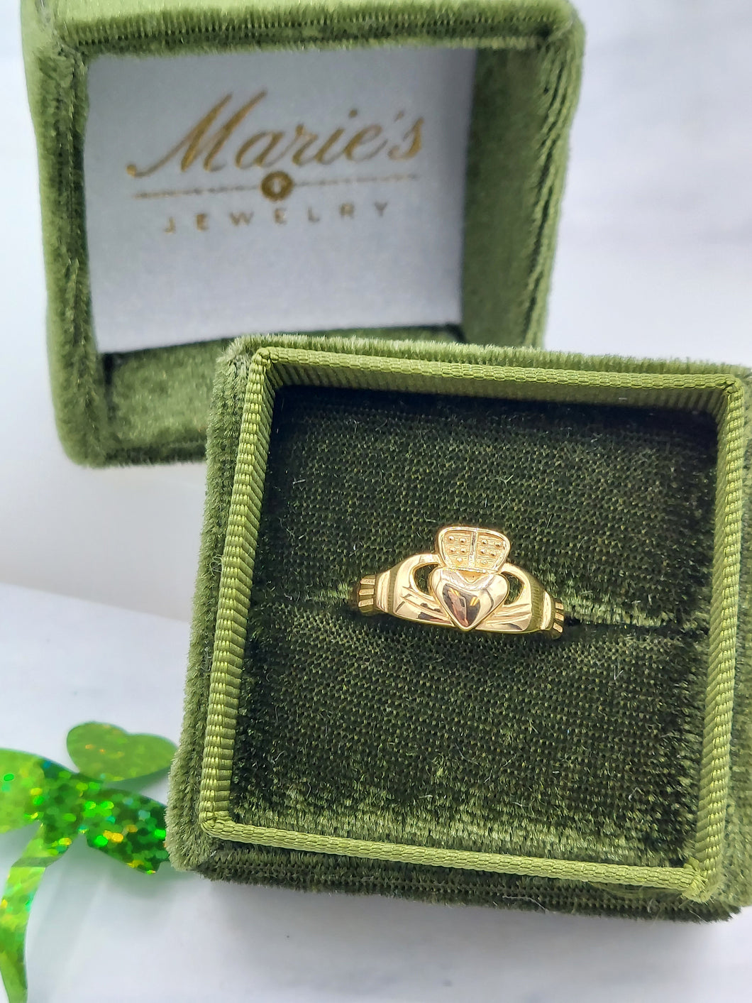 Irish Claddagh Ring - 14K Yellow Gold