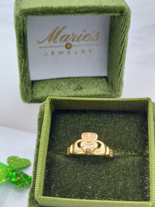 Irish Claddagh Ring - 14K Yellow Gold