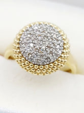 Load image into Gallery viewer, Diamond Pave Cluster Sunflower Ring - 14K Gold