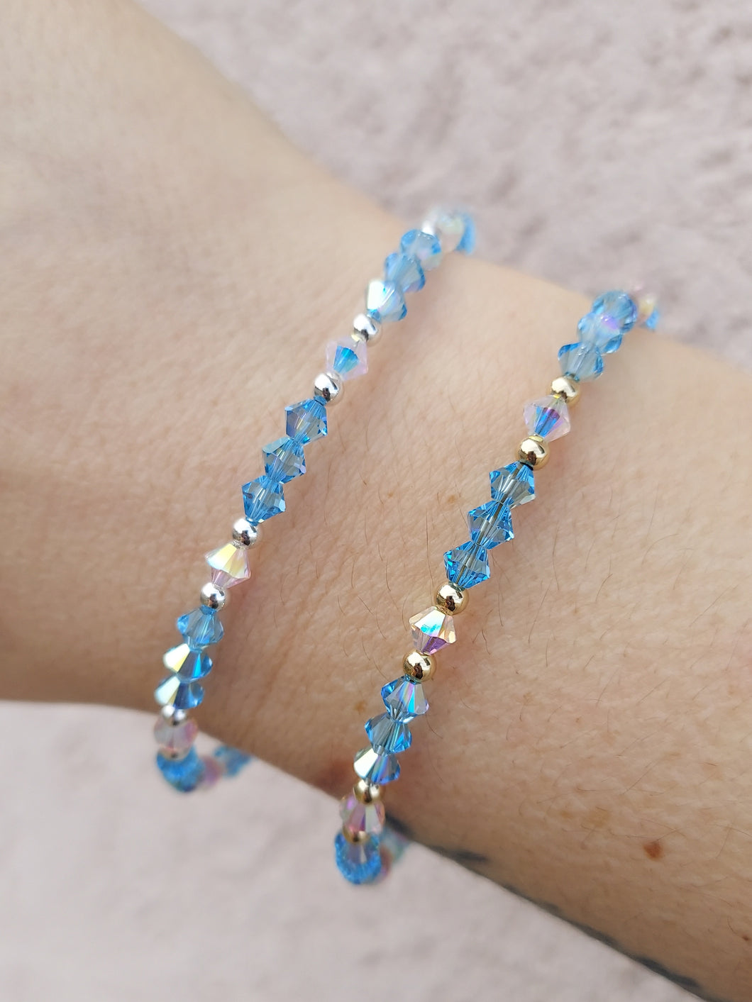 Aquamarine Crystal Bracelet - Amanda Style