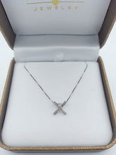 Load image into Gallery viewer, Diamond X or Cross - 14K White Gold