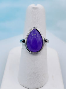 Purple Jade Ring - Sterling Silver