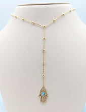 Load image into Gallery viewer, Rosary Hamsa Necklace