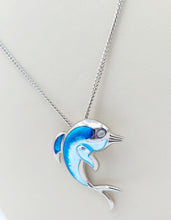 Load image into Gallery viewer, Sterling Silver Dolphin Necklace