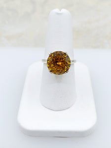 Statement Citrine Ring - Sterling Silver