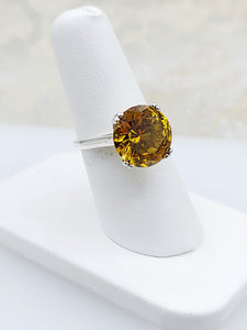 Statement Citrine Ring - Sterling Silver