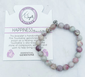 Happiness Pink Tourmaline Stacker - TJazelle