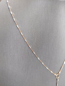 Two Tone Y Chain - Sterling Silver & Rose