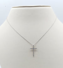 Load image into Gallery viewer, Pave Diamond Cross &amp; Chain - 14K White Gold