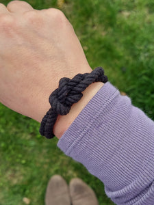 Black Anchor Sailor's Knot Bracelet - Kiel James Patrick