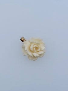 Ivory Flower Pendant - Gold Filled