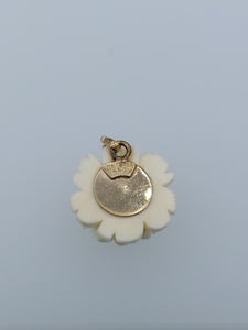 Ivory Flower Pendant - Gold Filled