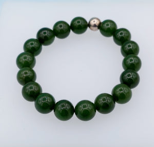 Green Jade Stretch Bracelet