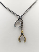 Load image into Gallery viewer, Wishbone Necklace - Brass