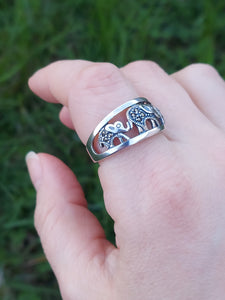 Marcasite Elephant Ring