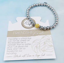 Load image into Gallery viewer, Friendship Knot Bracelet - Silver Steel with Gold Knot - TJazelle