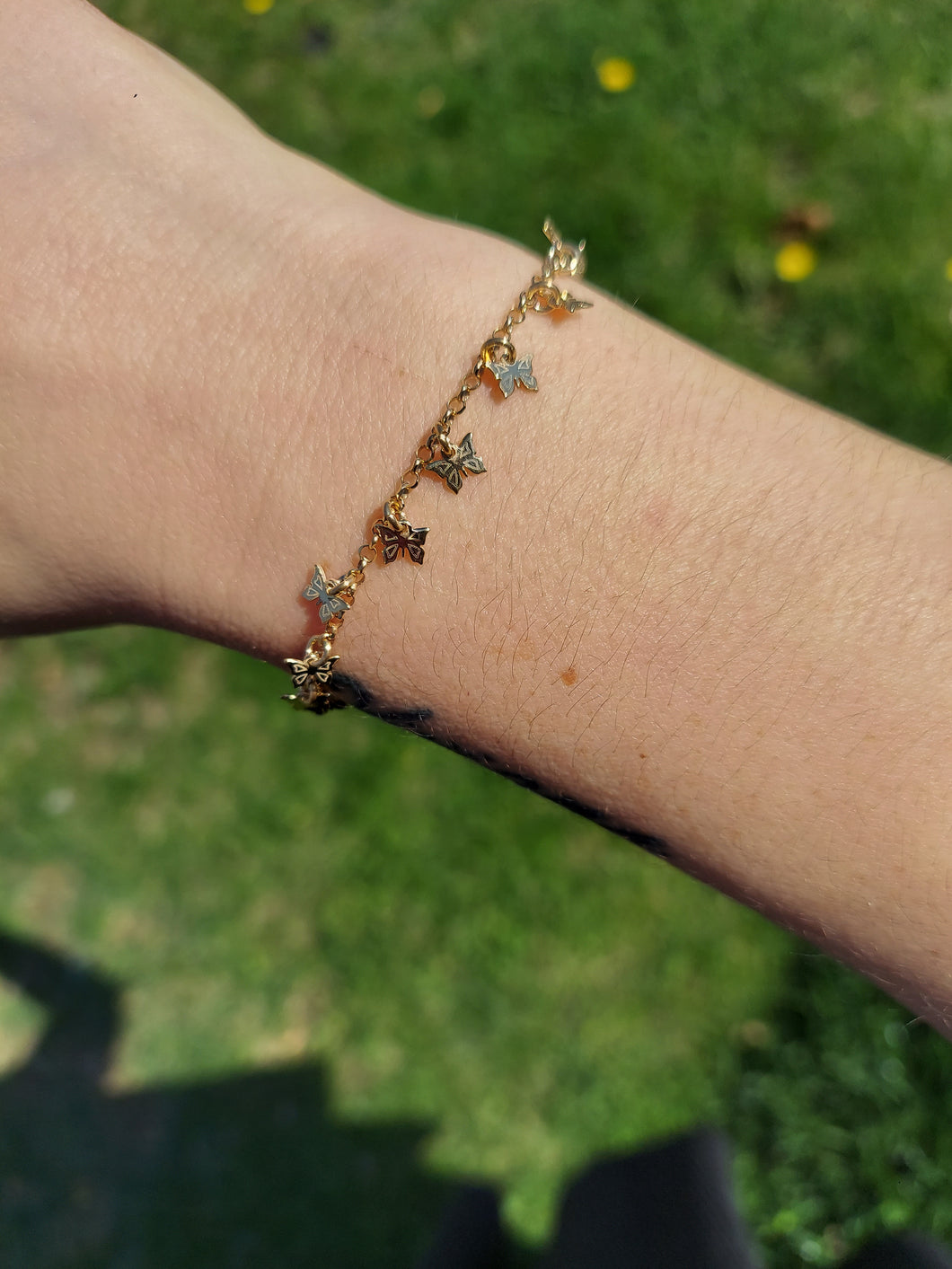 Butterfly Bracelet - Gold Plated Sterling Silver – Marie's Jewelry