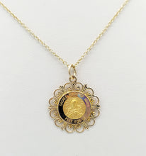 Load image into Gallery viewer, Sacred Heart of Mary Pendant &amp; Chain - 14K Yellow Gold