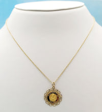 Load image into Gallery viewer, Sacred Heart of Mary Pendant &amp; Chain - 14K Yellow Gold