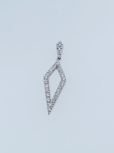 Diamond Kite Pendant & Chain - 14K White Gold