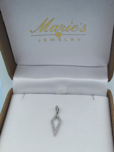 Diamond Kite Pendant & Chain - 14K White Gold