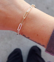 Load image into Gallery viewer, Paperclip Link Bracelet - Sterling Silver