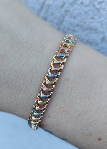 Tri Gold Link Bracelet - 14K Gold