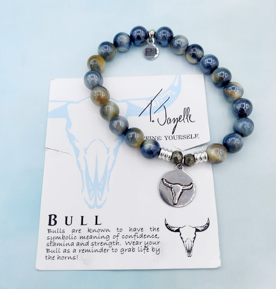 TJazelle Bull Sterling Silver Charm