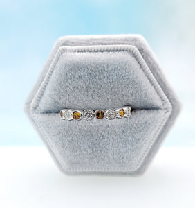 Citrine and Diamond Ring - 14K Gold