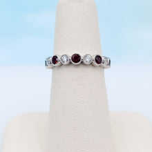 Load image into Gallery viewer, Garnet and Diamond Ring - 14K Gold