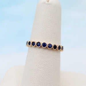 Sapphire Band - 14K Rose Gold