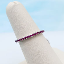 Load image into Gallery viewer, Ruby Band - 14K White Gold